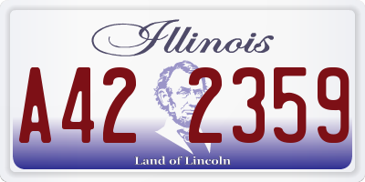 IL license plate A422359