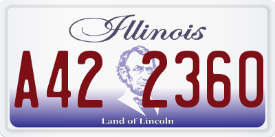 IL license plate A422360