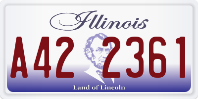 IL license plate A422361