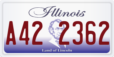IL license plate A422362