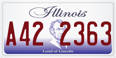 IL license plate A422363