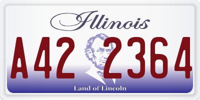 IL license plate A422364