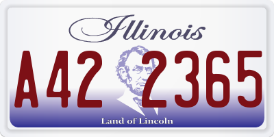 IL license plate A422365