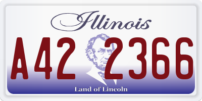 IL license plate A422366