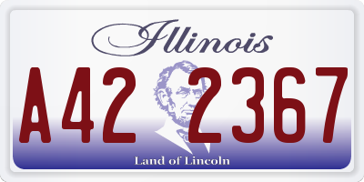 IL license plate A422367