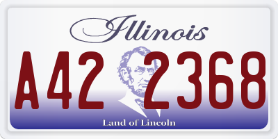 IL license plate A422368