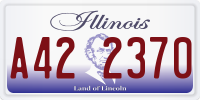 IL license plate A422370