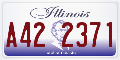 IL license plate A422371