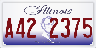 IL license plate A422375