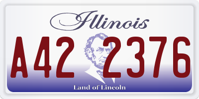 IL license plate A422376