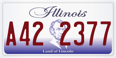 IL license plate A422377