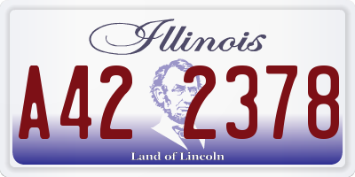 IL license plate A422378