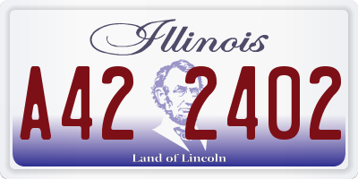 IL license plate A422402