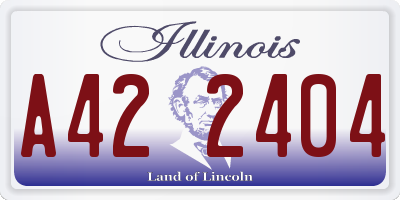 IL license plate A422404