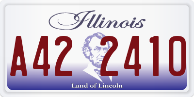 IL license plate A422410