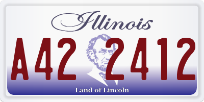 IL license plate A422412