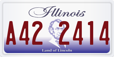 IL license plate A422414