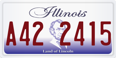 IL license plate A422415