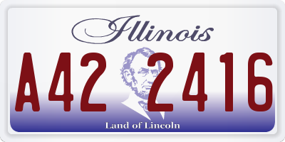 IL license plate A422416