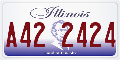 IL license plate A422424