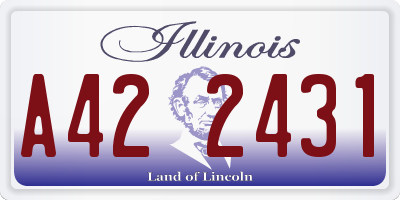 IL license plate A422431
