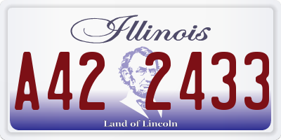IL license plate A422433