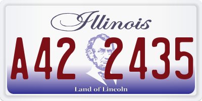 IL license plate A422435