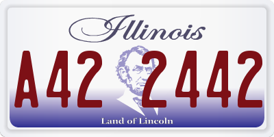 IL license plate A422442