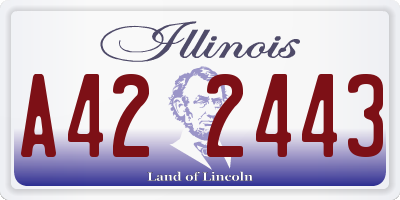 IL license plate A422443