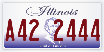 IL license plate A422444