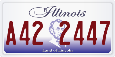 IL license plate A422447