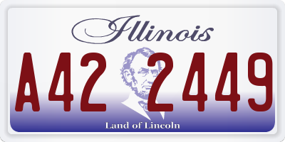 IL license plate A422449