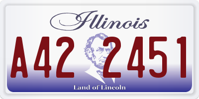 IL license plate A422451