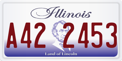 IL license plate A422453