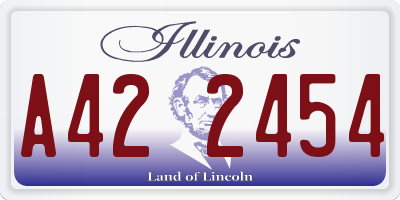 IL license plate A422454