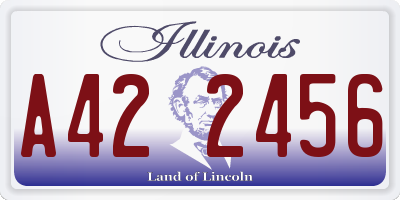 IL license plate A422456