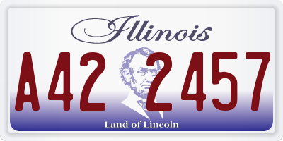 IL license plate A422457