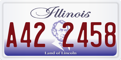 IL license plate A422458