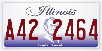 IL license plate A422464
