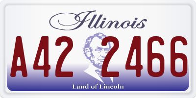 IL license plate A422466