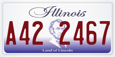 IL license plate A422467
