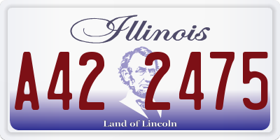 IL license plate A422475