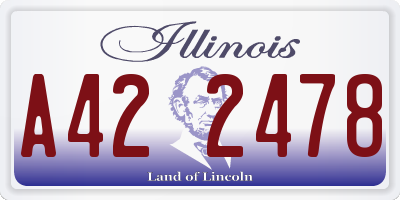 IL license plate A422478