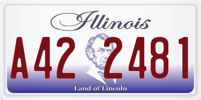 IL license plate A422481