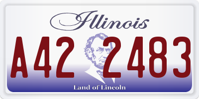 IL license plate A422483