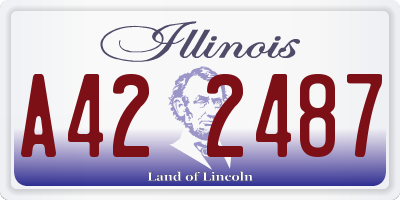 IL license plate A422487