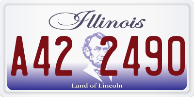 IL license plate A422490