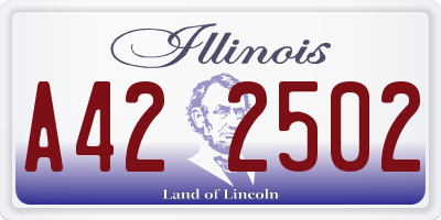 IL license plate A422502