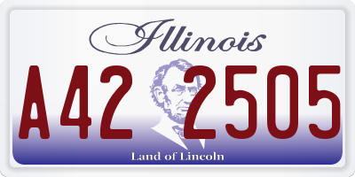 IL license plate A422505