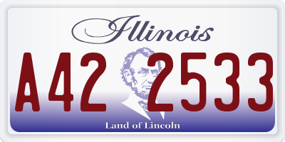 IL license plate A422533